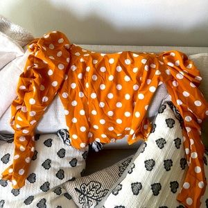 Yellow polka dot long sleeve top. Worn once. Great condition.